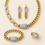 ⁦طقم Royal Chain الذهبي – 4 قطع⁩ - الصورة ⁦3⁩